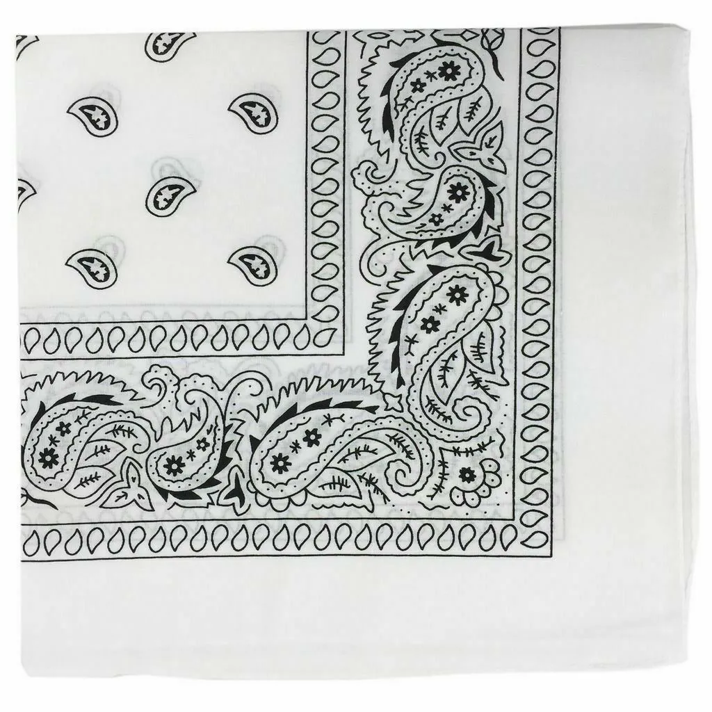 5 x Bandana Paisley Head Wrap 100% Cotton Neck Scarf