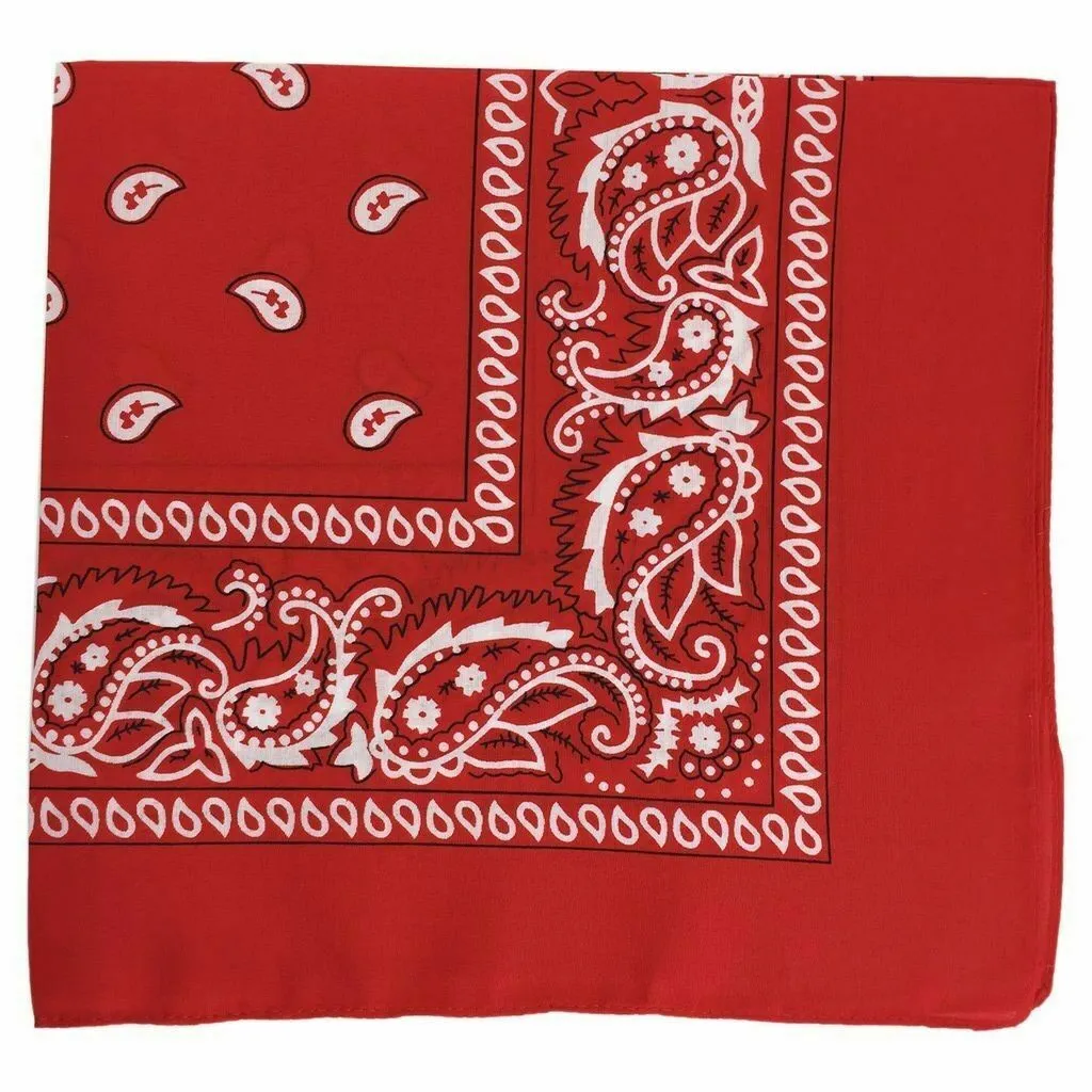 5 x Bandana Paisley Head Wrap 100% Cotton Neck Scarf