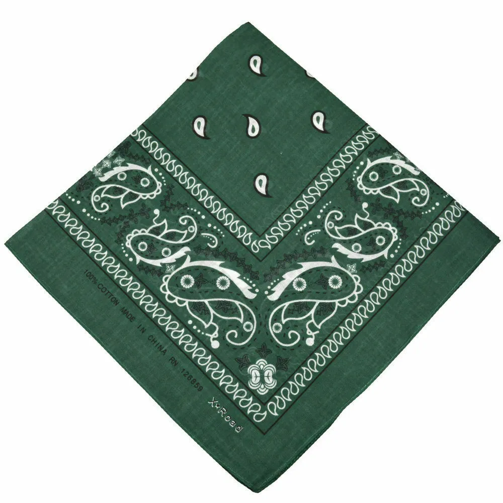 5 x Bandana Paisley Head Wrap 100% Cotton Neck Scarf