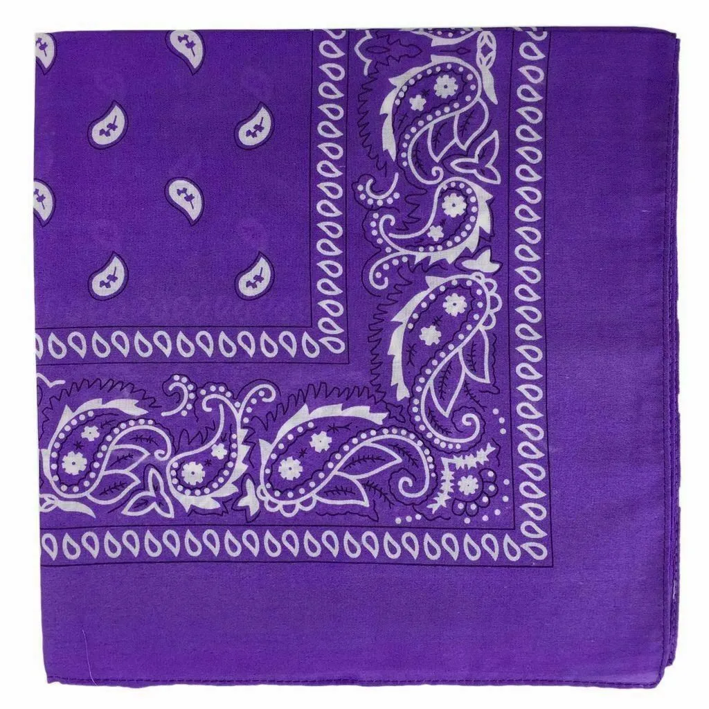 Bandana Paisley Head Wrap 100% Cotton Neck Scarf Bandanna