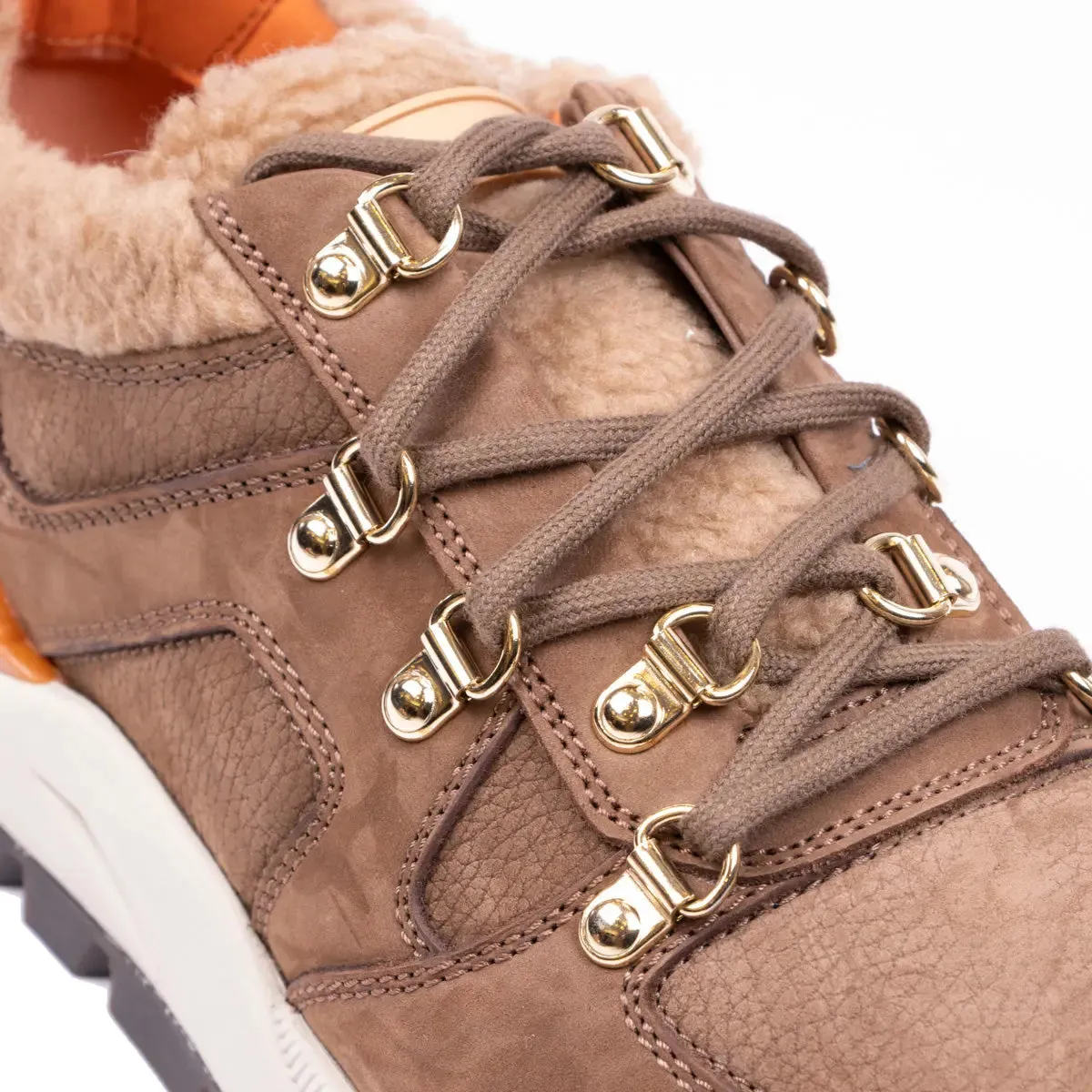 Brown Leather Après-Ski Sneaker Boot