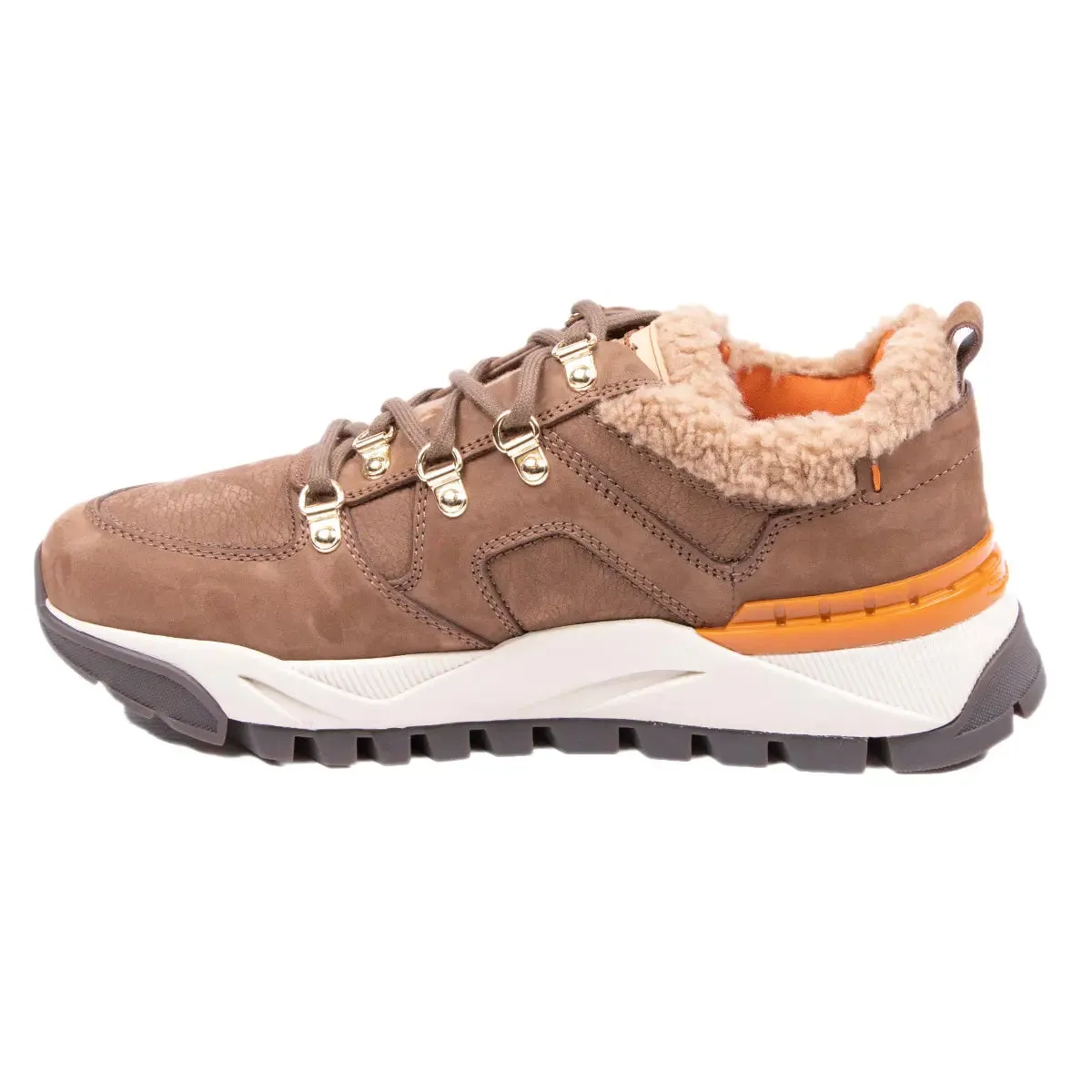 Brown Leather Après-Ski Sneaker Boot