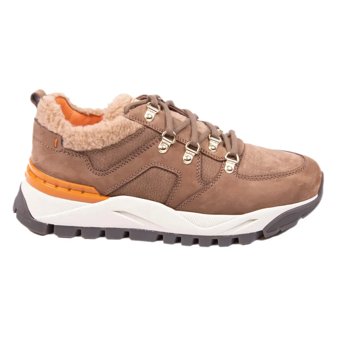 Brown Leather Après-Ski Sneaker Boot