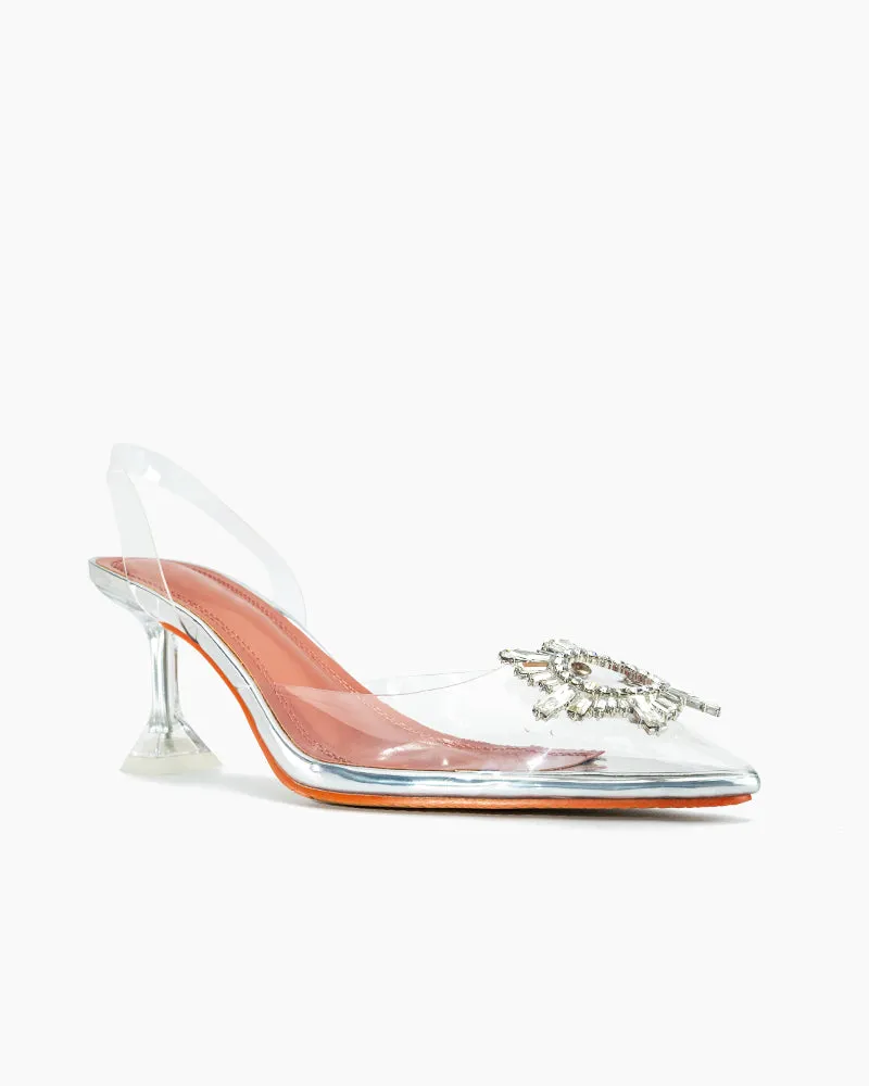 (Clean Up - US 7) Transparent Pvc High Heel Fashion Sandals