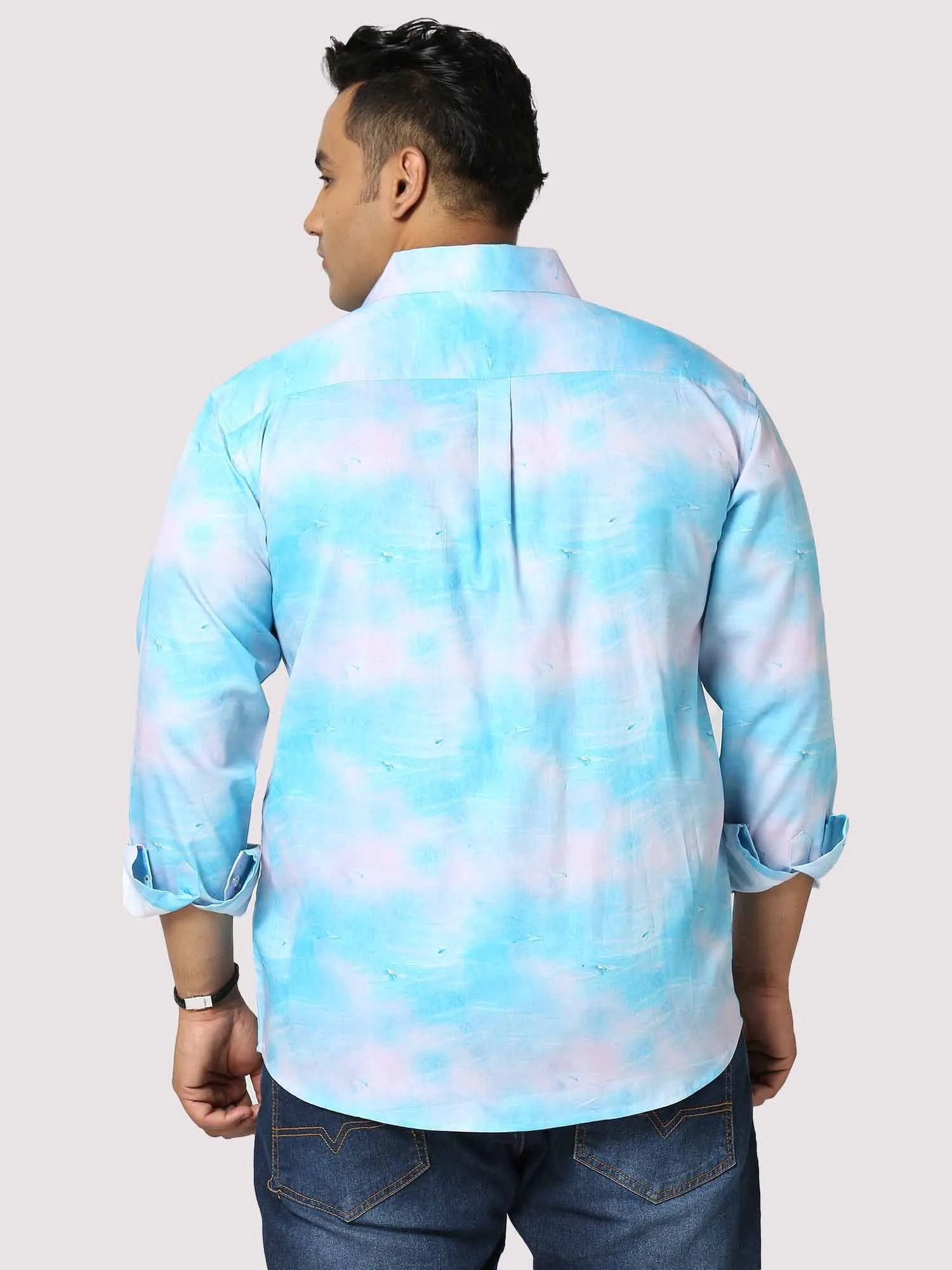 Cloud Print Sky Digital Printed Full Sleeve Men's Plus Size