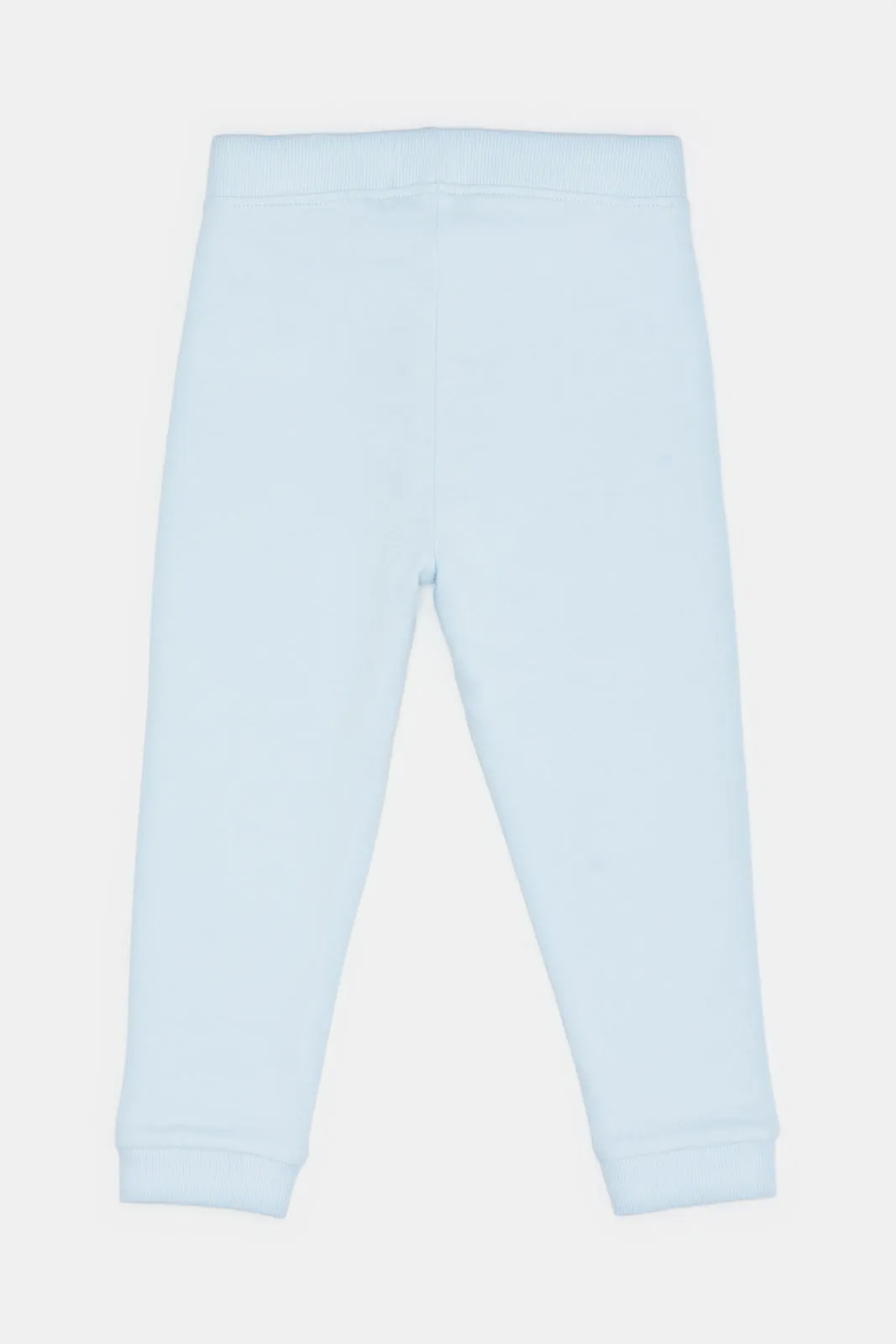 Infant Boys Blue  Mélange Plain Active Pants