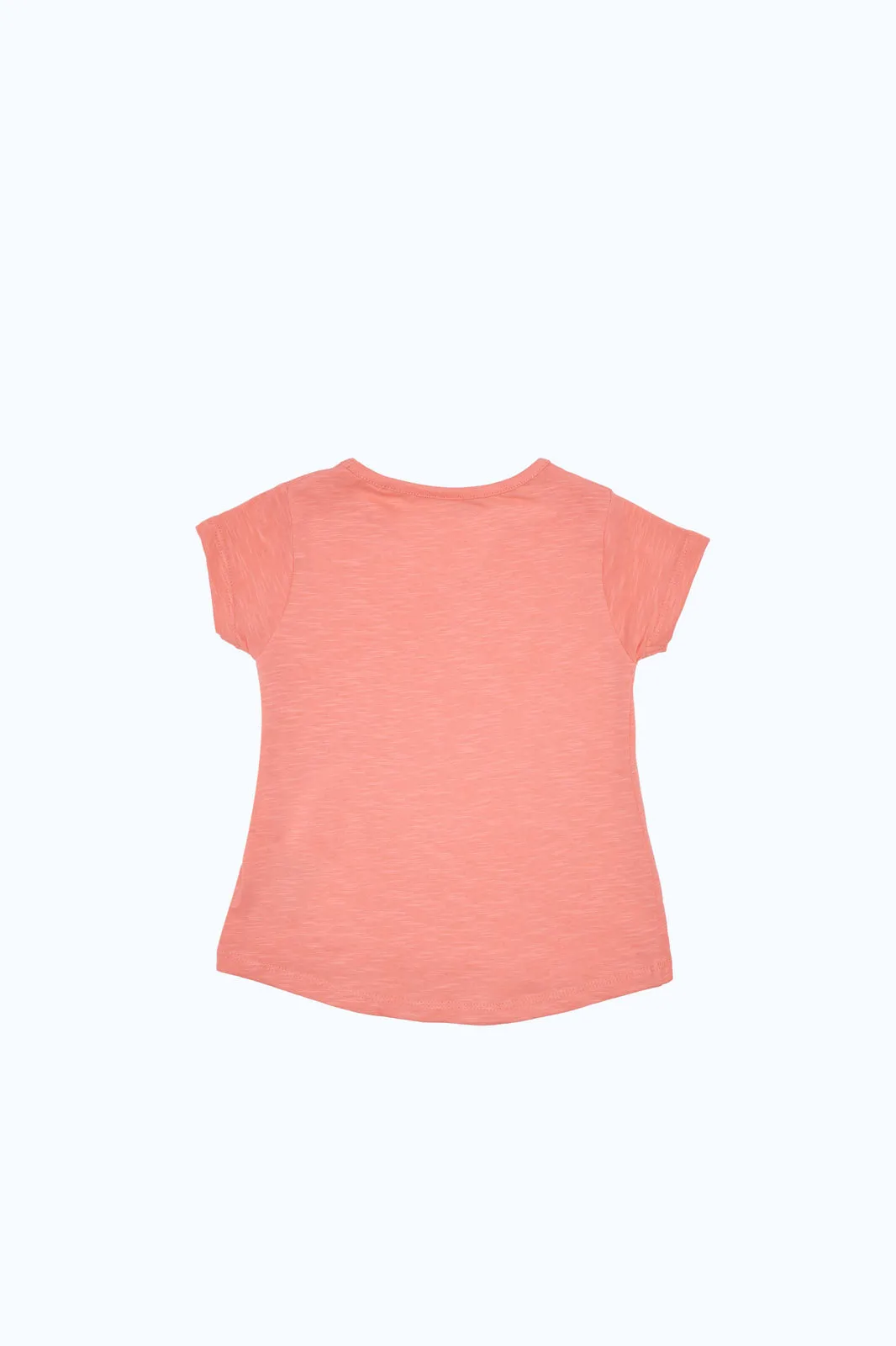 Infant Girls Peach Plain T-Shirt