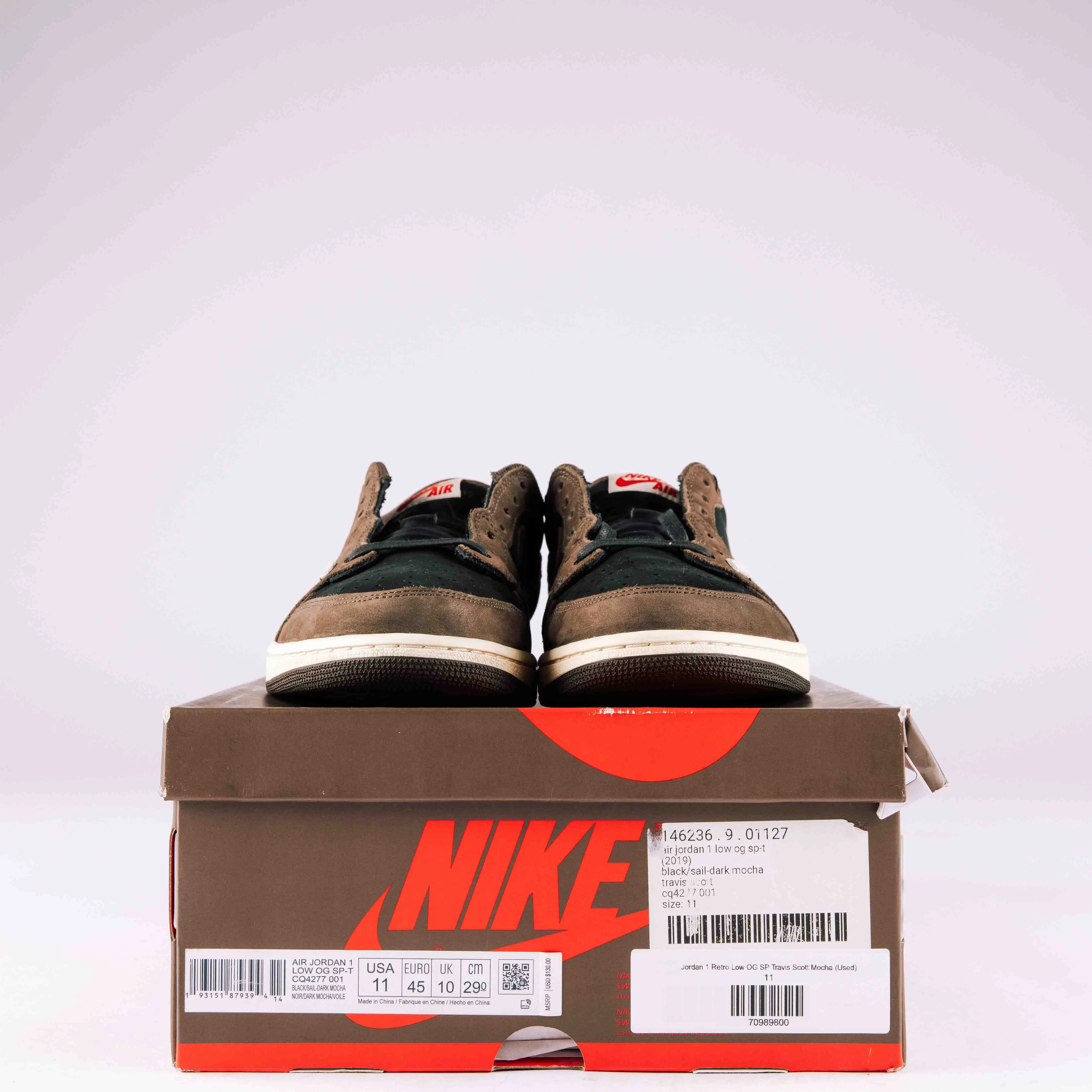 Jordan 1 Retro Low OG SP Travis Scott Mocha - Used - 0136