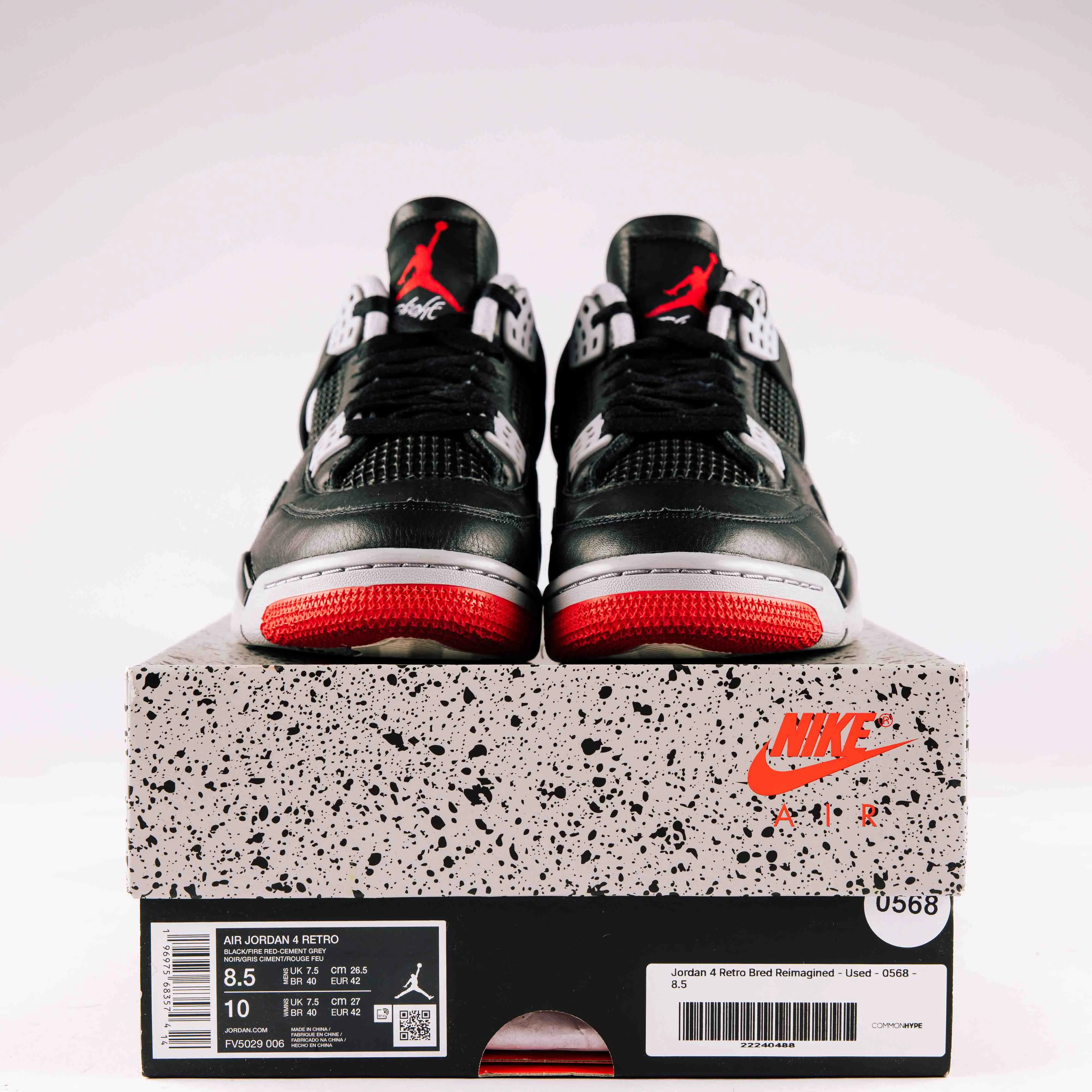 Jordan 4 Retro Bred Reimagined - Used - 0568