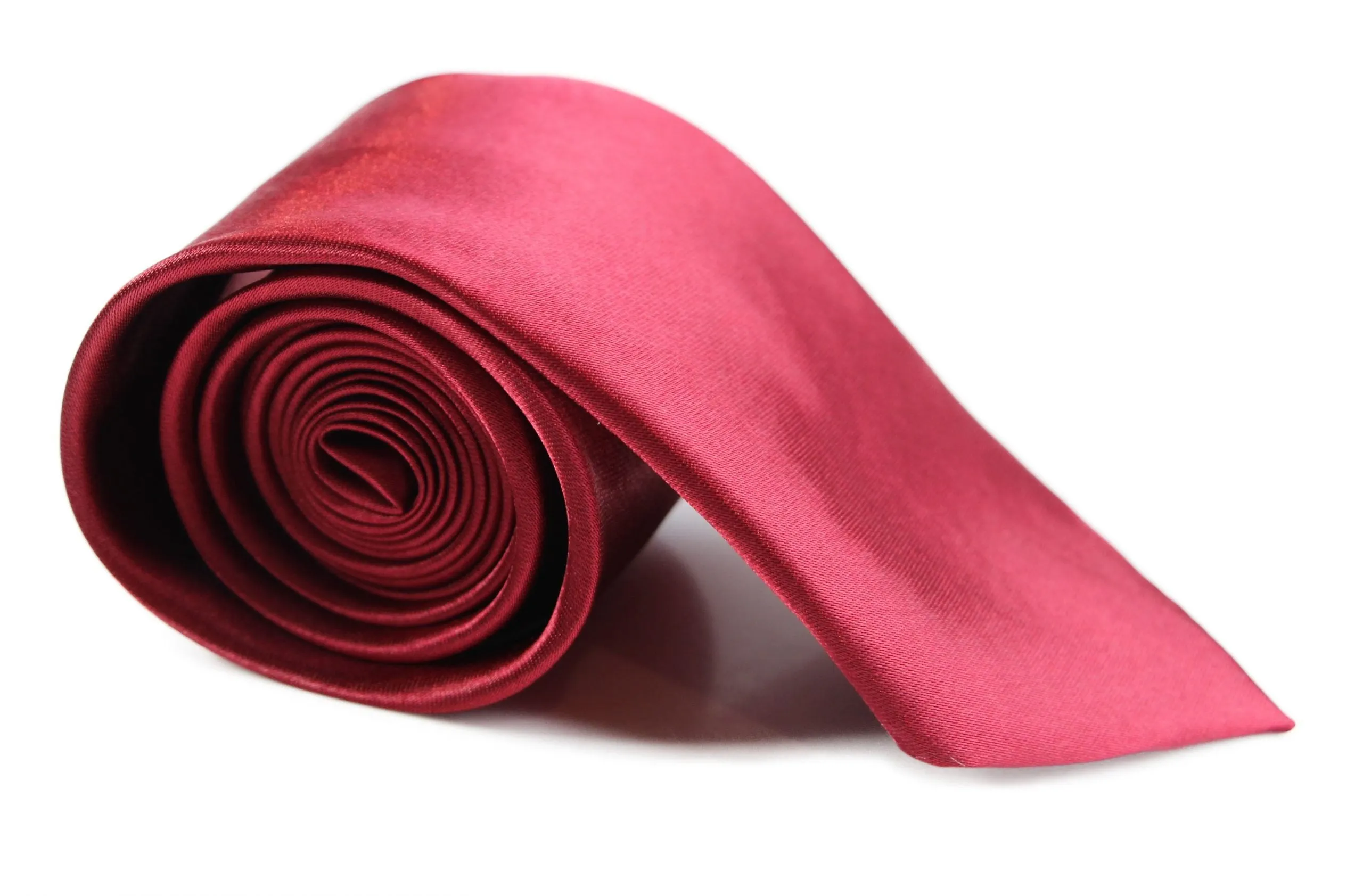 Mens Maroon 8cm Plain Neck Tie