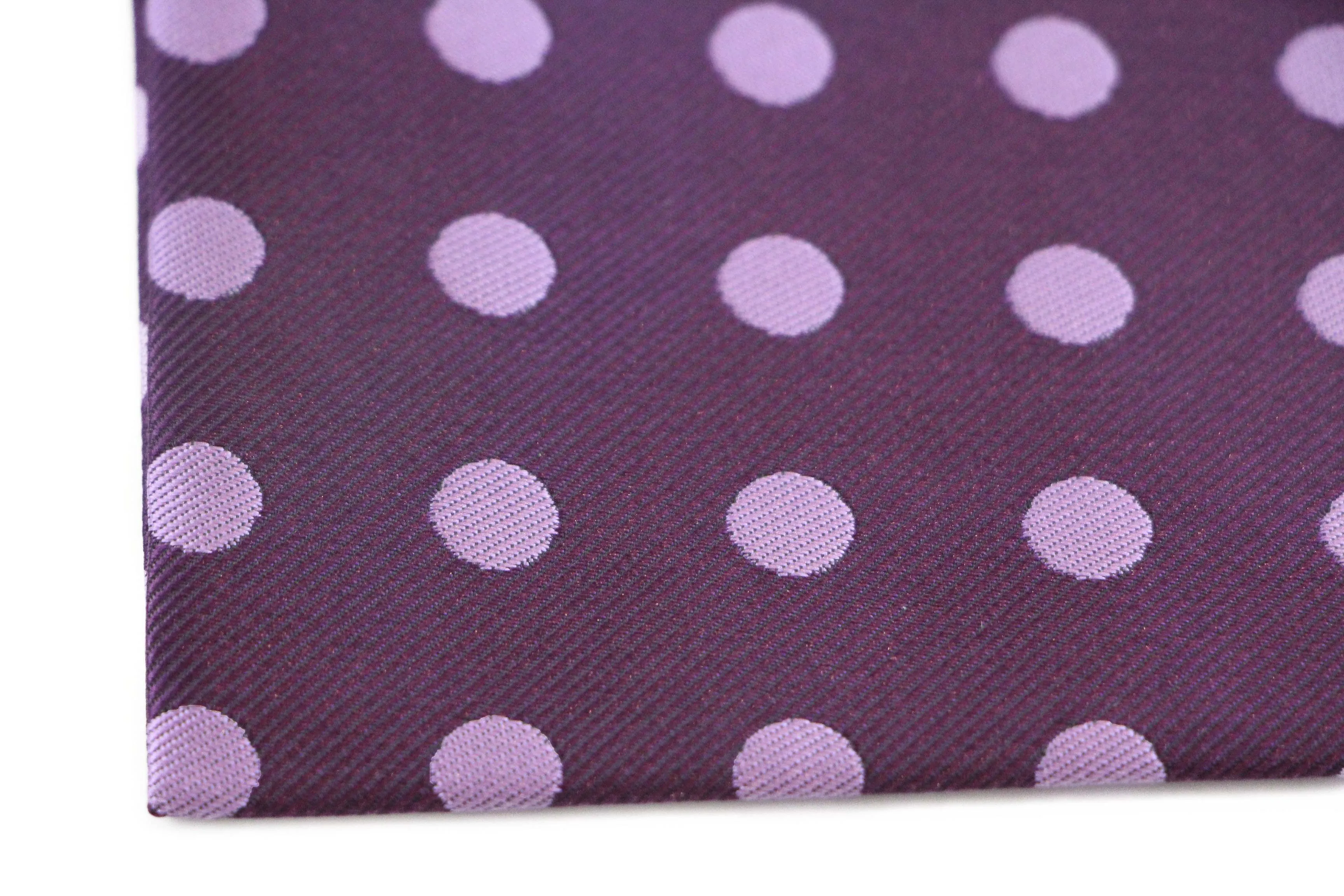 Mens Purple & Violet Polka Dot Silk Pocket Square