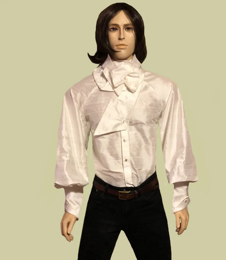 Men's Victorian Noble Silk Dupioni Raglan Shirt