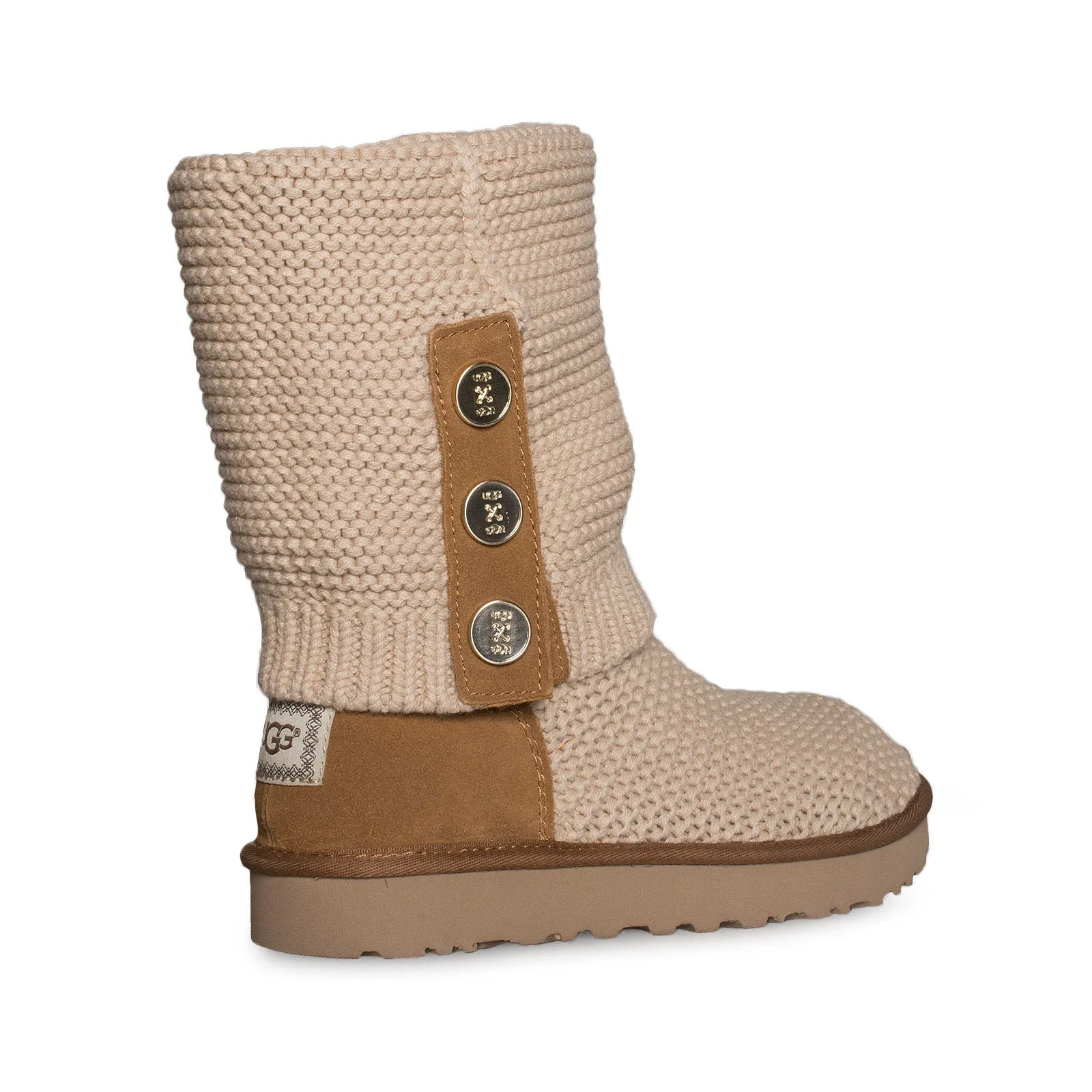 UGG Purl Cardy Knit Cream Boots - Women's